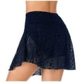 thumbnail image 4 of Swim Bottoms for Women Red Lace Under $10 High Waist Swim Board Shorts Pant Lace Bikini Bottom Running Yoga Shorts, 4 of 7