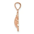 thumbnail image 3 of 14k Rose Gold Sparkle-Cut Turtle Pendant - .7 Grams - Measures 15x14mm Wide, 3 of 4
