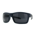 thumbnail image 2 of Mens Wrap Around Rectangle Biker Plastic Sunglasses Navy Black, 2 of 4