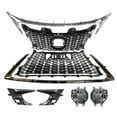thumbnail image 3 of Front Grille W/ Chrome Trim FogLight Bezels Fits 2018-2020 Lexus CT200H F Sport, 3 of 5