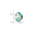 thumbnail image 3 of 925 Sterling Silver Reflections Silver/Gold/Blue Italian Murano Bead; for Adults and Teens; for Women and Men, 3 of 3