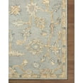 thumbnail image 7 of Hauteloom Cedric Boho Hand Tufted Natural Fiber Wool Area Rug - Traditional Floral Carpet for Living Room, Bedroom, Dining Room - Light Silver, Off White, Pearl - 9' x 12', 7 of 7