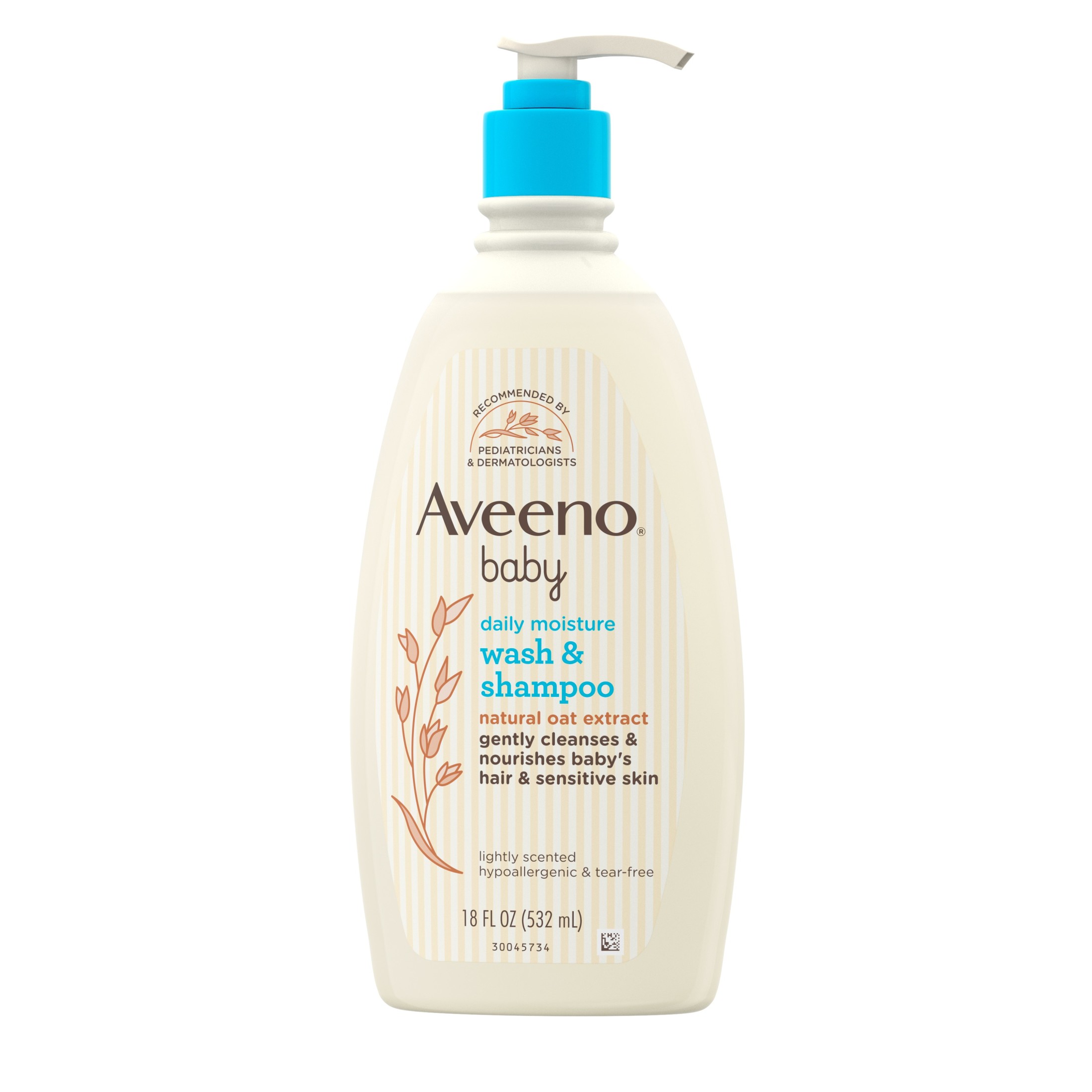 Aveeno Baby Daily Moisture Body Wash & Shampoo, Liquid Soap, Oat Extract, 18 fl. oz - image 3 of 6