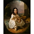 thumbnail image 3 of John F. Francis 12x14 Black Modern Framed Museum Art Print Titled - Mary Elizabeth Francis, the Artist's Daughter (ca. 1840), 3 of 5