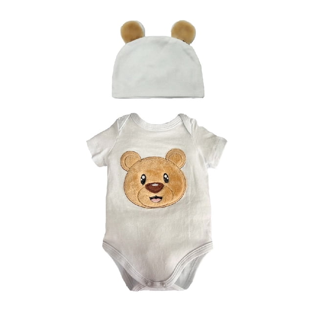 Pañalero bordado con gorro Kiss Oso