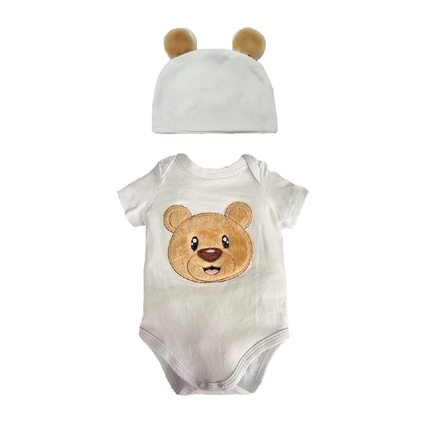 Pañalero bordado con gorro Kiss Oso