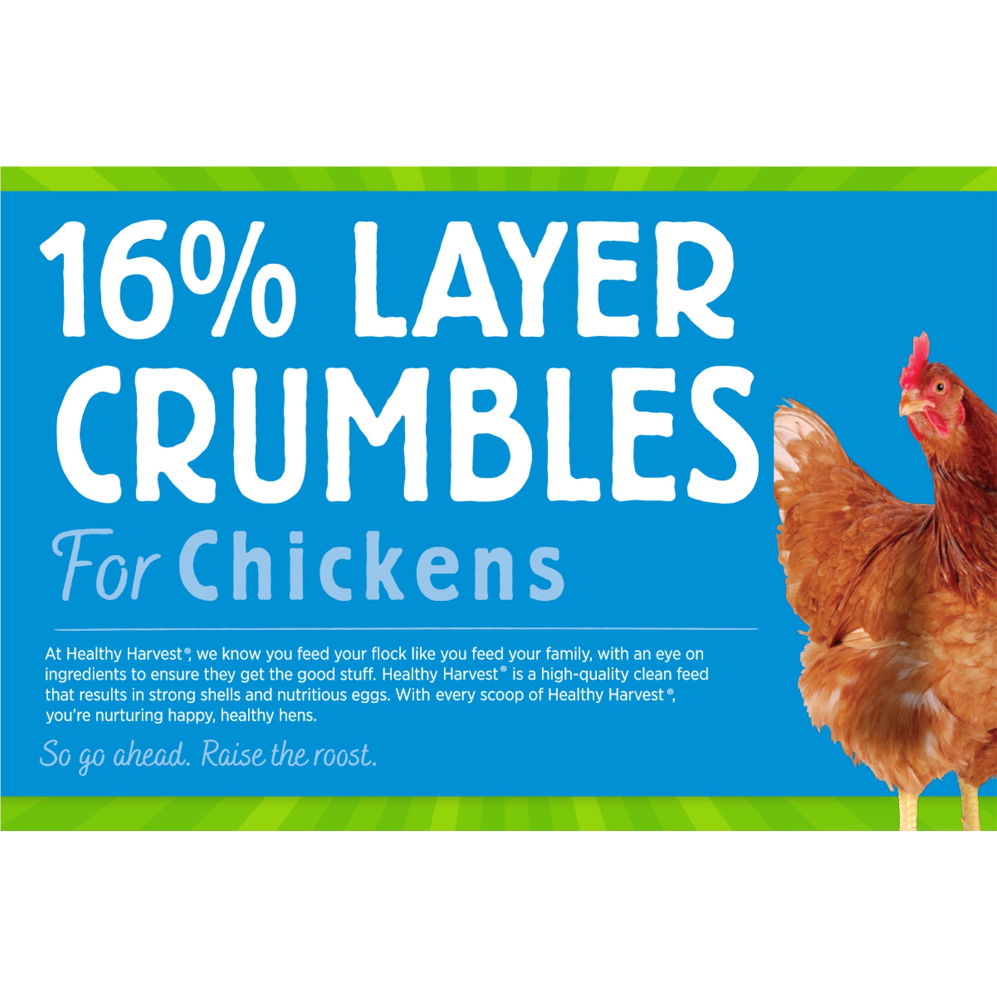 (3 pack) Healthy Harvest 16% Layer Crumbles Feed for Egg Laying Chickens, 40 lb Bag