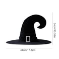 thumbnail image 4 of Sombrero Bruja Halloween Con Hebilla Puntiagudo Ancha para Fiestas Carnaval (), 4 of 9