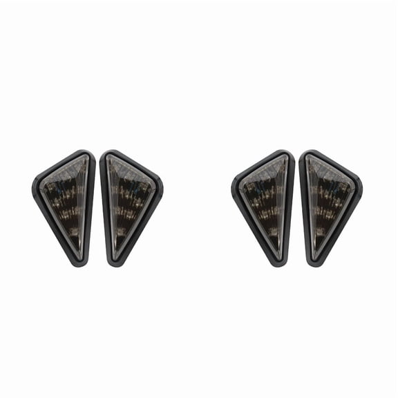 4 Pcs Flush Mount Triangle-Shaped LED Turn Signal Light, 12V Motorcycle Turn Signals Light for