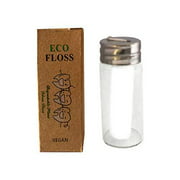 N Noble One Eco-friendly Biodegradable Natural Corn Fiber Silk Dental Floss (30m) with Refillable Glass Jar