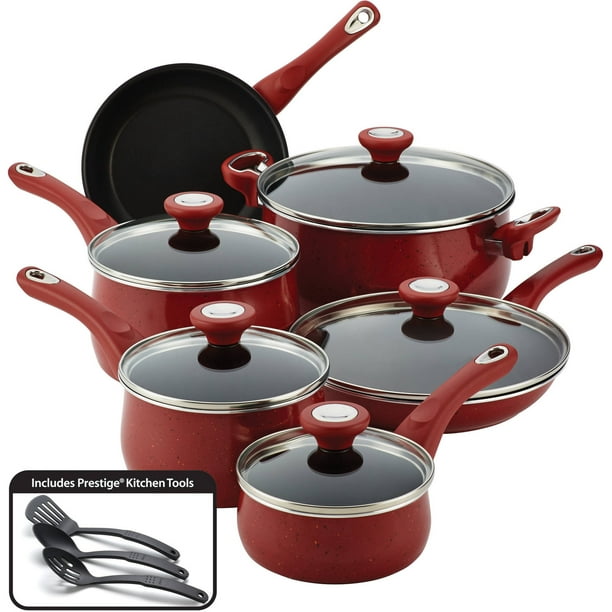 Farberware New Traditions Speckled Aluminum Nonstick 14Piece Cookware