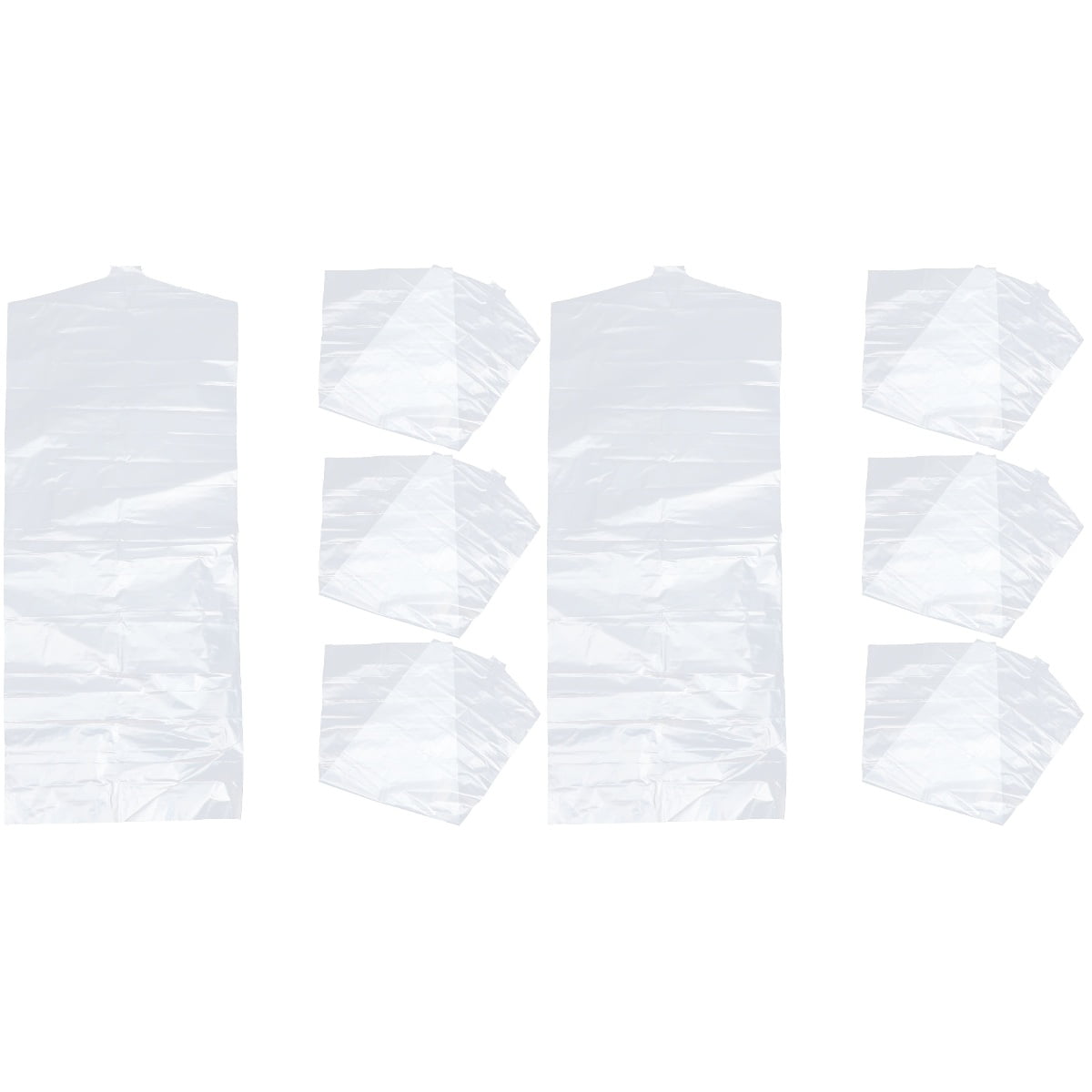 Raindrops 8 pcs  Hanging Garment Bag Clothes Rack Covers Transparent Clothing Bags for Wardrobe