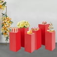 thumbnail image 3 of 6PCs Red Metal Pedestal Stand for Party,Square Display Stands Pillars for Wedding, Square Tall Pedestal Cake Stands Pillars for Parties, Sculpture Display Column Decoration Cube, 3 of 17