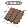 thumbnail image 2 of Jopath 68-Pack Plastic Interlocking Deck Tiles,11.42"x11.42" Patio Tiles for All-Weather Indoor Outdoor Use,Waterproof Floor Decking Tiles for Garden Lawn Porch Poolside Balcony,Brown, 2 of 8