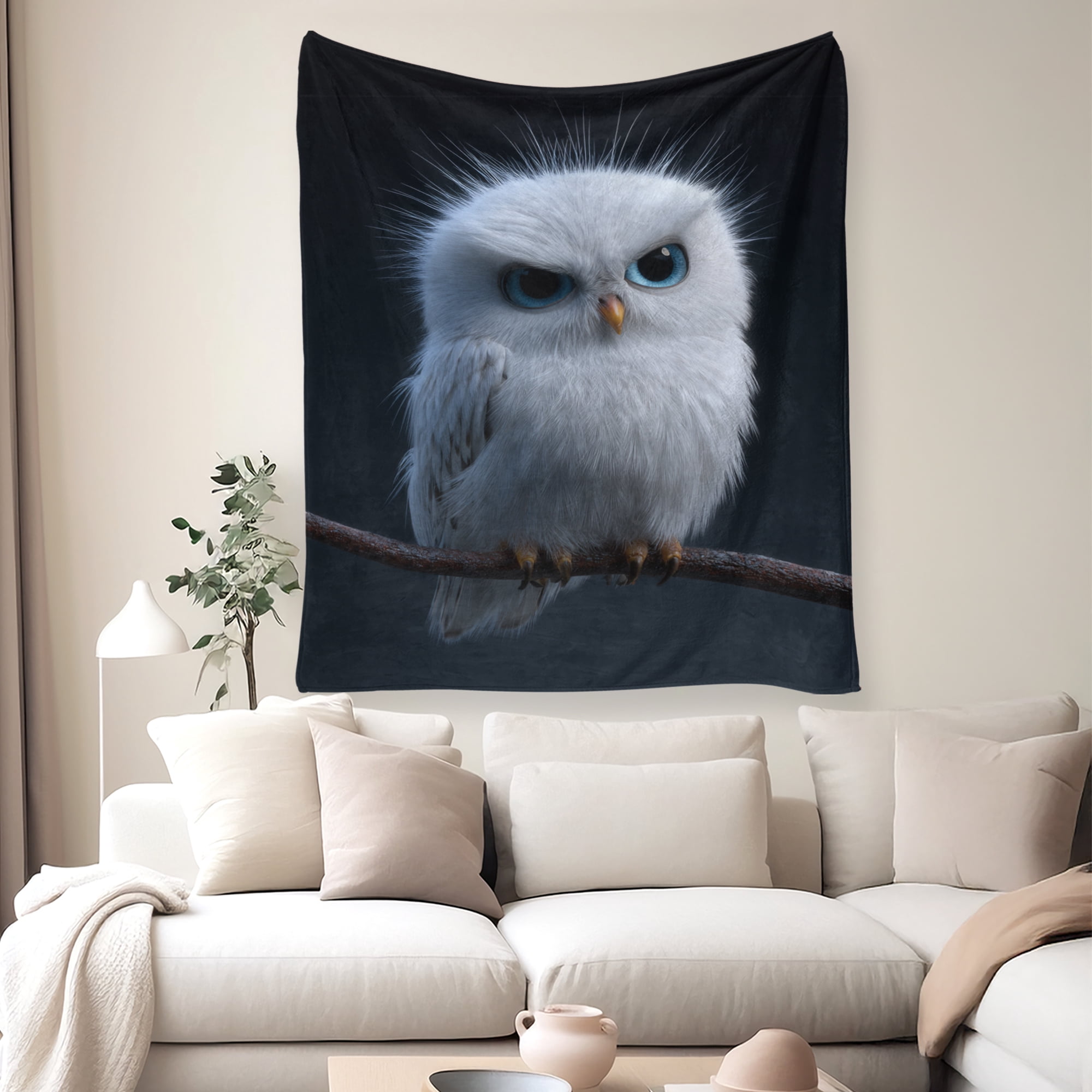 Flannel Fleece Twin Blanket, Soft Large Twin Blanket, Lightweight Cozy Plush Twin Blanket Fit Sofa Bed, 60"x80", Bird