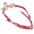 thumbnail image 5 of Collar de decoración de algodón para conejos para mascotas, collar ajustable con colgante de campana para animales pequeños, rojo con campana L, 5 of 5
