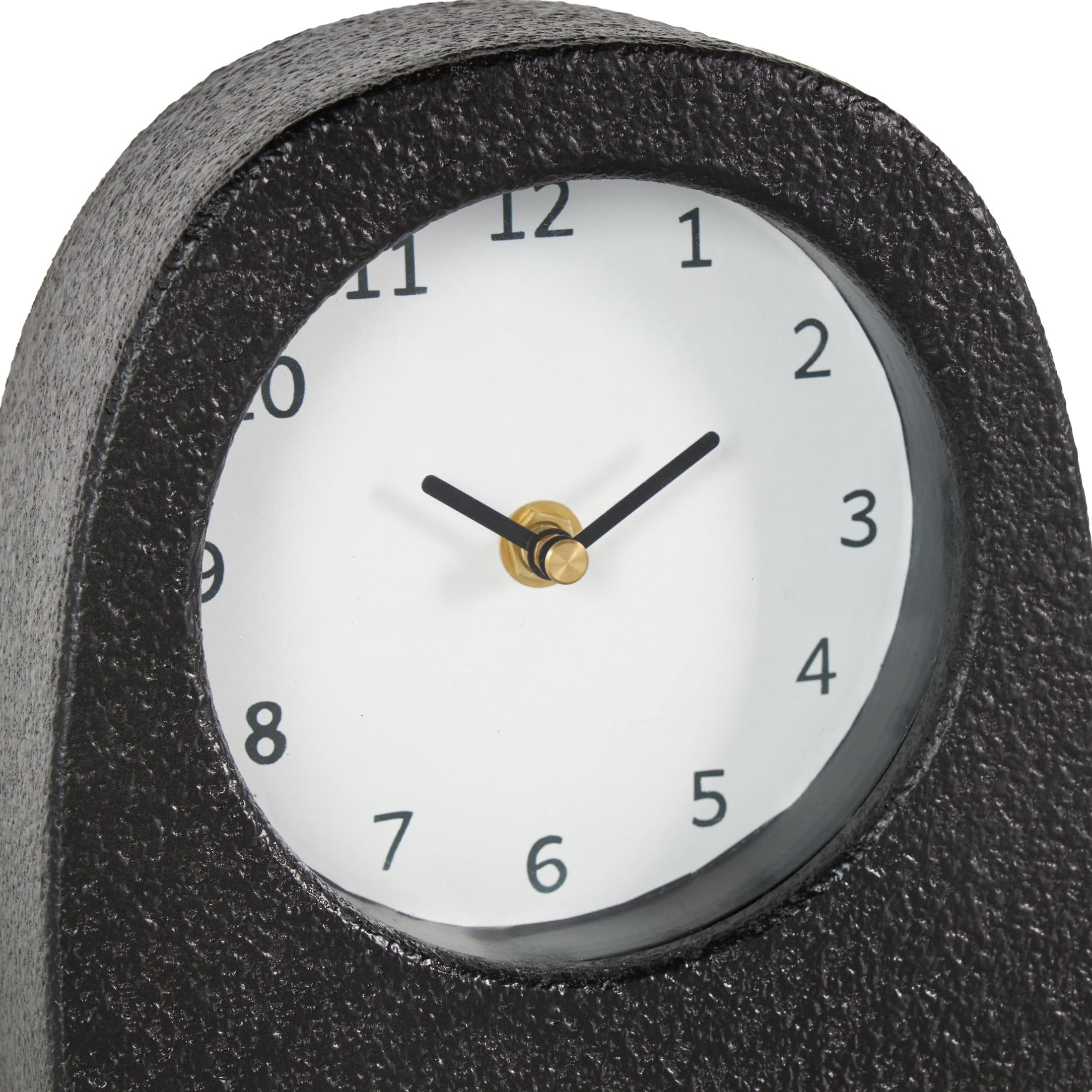 DecMode 9" Multi Colored Wood Textured Clock with Gold Accents, Set of 2
