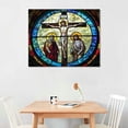 thumbnail image 2 of Nawypu  Christ Wall Art Crucifix Poster Cross  Giclee Modern Artwork Printed on Canvas for Bedroom Living Room Kitchen Home Decor Inner Framed Pictures Ready to Hang, 2 of 6
