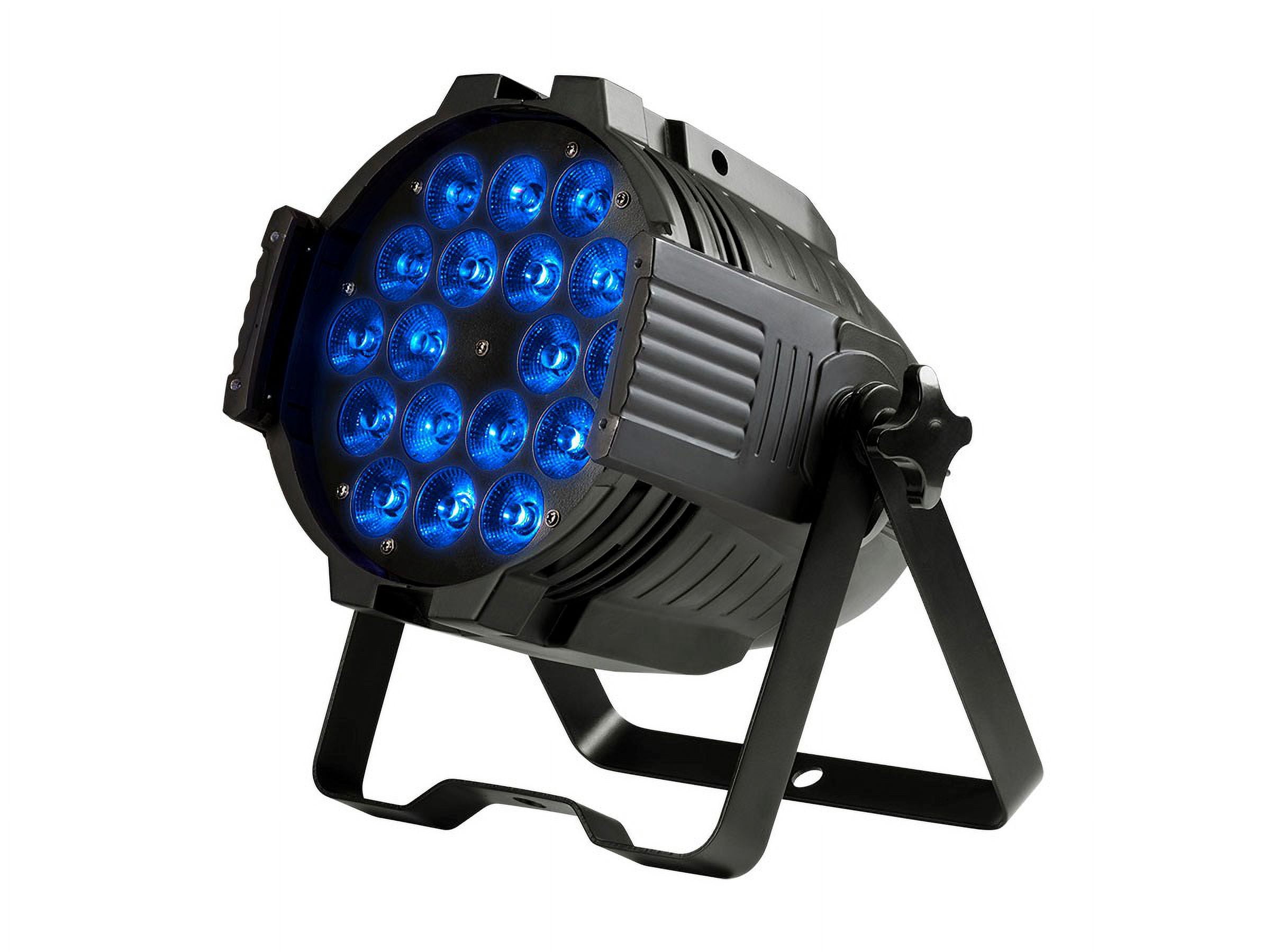 Monoprice Stage Wash PAR Stage Light (RGBWA-UV) | 18 Watt, x 18 LED, 6-channel and 10-channel DMX modes - Stage Right Series