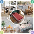 thumbnail image 3 of Meery Christmas Rectangle Table Cloths Winter Poinsettia Christmas Flower Bell Tableclothes 60x102inch Polyester Happy Holiday Waterproof Reusable Tablecloths for Weddings Banquets Restaurants, 3 of 5