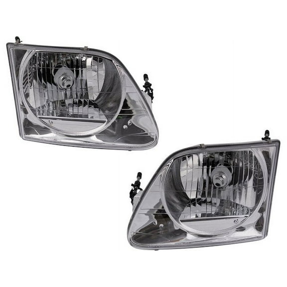 Headlight Set 2 Piece - Compatible with 1997 - 2003 Ford F-150 1998 1999 2000 2001 2002