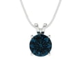 thumbnail image 2 of 1 cctw London Blue Topaz White Gold Plated Pendant with 16" Box Chain (6.5mm, Round Cut), 2 of 7