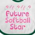 thumbnail image 4 of Inktastic Future Softball Star Girls Baby Bib, 4 of 4