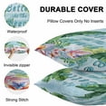 thumbnail image 6 of Outdoor Waterproof Pillow Covers Pack of 2, Summer Life Is Better At The Beach Blue Linen Decorative Throw Pillowcases Cushion Covers for Garden Patio Tent Sofa Couch, 20x20 inch, 6 of 8