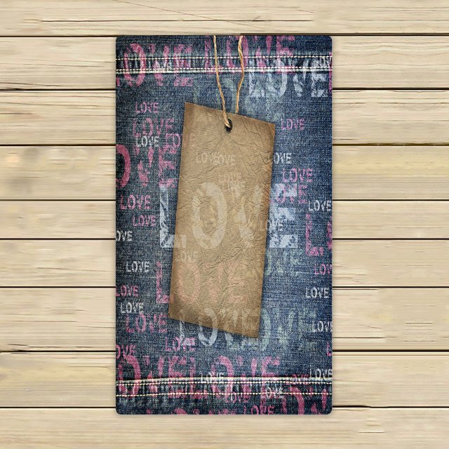 Toalla de Spa de mano ABPHQTO Textura de amor de mezclilla 40x70 cm