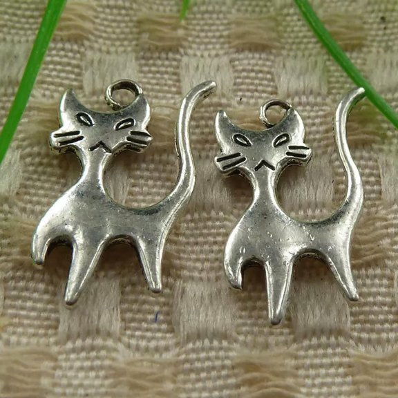 HOOUN 210 Pcs Tibetan Silver Fox Charms Pendant 24X13MM S4272 DIY Jewelry Making