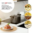 thumbnail image 4 of Virtu Stock Pot, 5 Quart Large Cooking Pots, Ceramic Stock Pot, Strainer Lid Soup Pot, Multi-Purpose Pasta Pot, Nonstick Dishwasher Safe, Black, 4 of 8