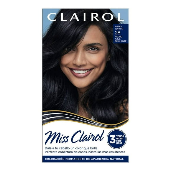 Tinte para cabello Miss Clairol 28 negro azul brillante
