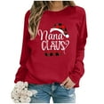 thumbnail image 2 of Fiaer Sweatshirt for Women Christmas Grandma Oversized Long Sleeve Pullover Loose Fit Crew Neck Trendy Cute Graphic Tops Red XXXL, 2 of 5