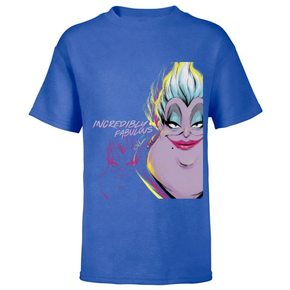 Disney Villains the Little Mermaid Ursula Totally Fabulous - Short Sleeve T-Shirt for Kids - Customized-Royal