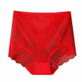 thumbnail image 4 of Sakmal Lace Women Underwear Butt Lifting Briefs Plus Size Panties Stretch Red Womens Panties 2XL, 4 of 5