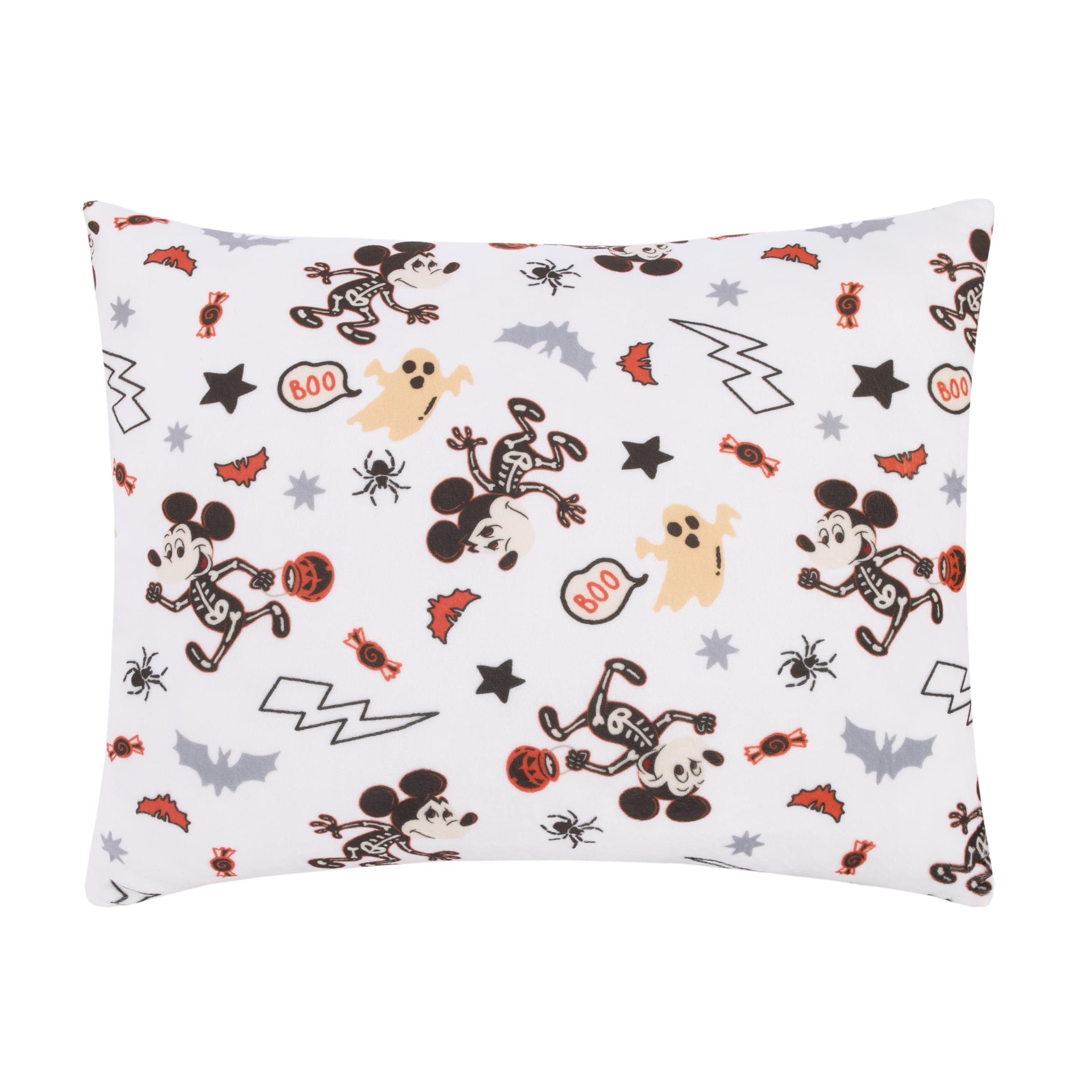 Disney Mickey Mouse Squishy Toddler Pillow, 15x12", Gray, Rectangular shape, Halloween