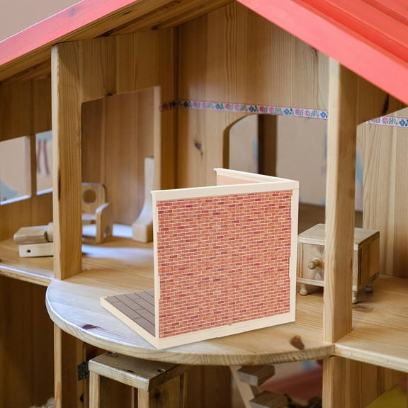 BALAHAPY 1Pcs Diy Background Prop 3D Design Square Grid For Dollhouse Decoration Creative Projects Children