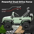 thumbnail image 6 of Track Seven Licensed Land Rover Defender Volta 5008 24V Ride-On Car, Electric Car with Remote Control, 2WD Drive, Bluetooth, LED Lights, Key Start, Rear Storage, 24V Ride on Toys for Ages 3+, Green, 6 of 11