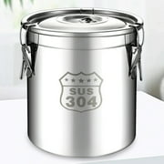 Yibooy 12L304 Stainless Steel Airtight Canister w/Lid Food Container for Home Kitchen
