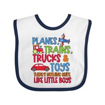 Inktastic Planes Trains Trucks and Toys Nothing Quite Like Little Boys Boys Baby Bib