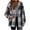 Gray, variant on Womens Tops Zipper-Neck Hooded Plaid Warm Winter Casual Long Sleeve Coat Outwear Pink M