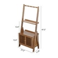 thumbnail image 6 of BALANBO Bamboo Ladder Shelf Modern Wood Bookshelf Tall Bookcase Leaning Wall Shelves Open Standing Storage Rack Shelves for Living Room, Bathroom, Kitchen, Office (3 Tier-27.2x11.8x47.2), 6 of 7
