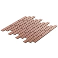 thumbnail image 2 of Modket TDH525RG Aluminum Metallic Metal 1/3 offset Linear Interlocking Mosaic Tile Backsplash, 2 of 5