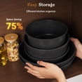 thumbnail image 5 of Soday 15 Pcs Pots and Pans Set Removable Handle Cookware Cooking Nonstick Cookware Oven Safe, Black, 5 of 8