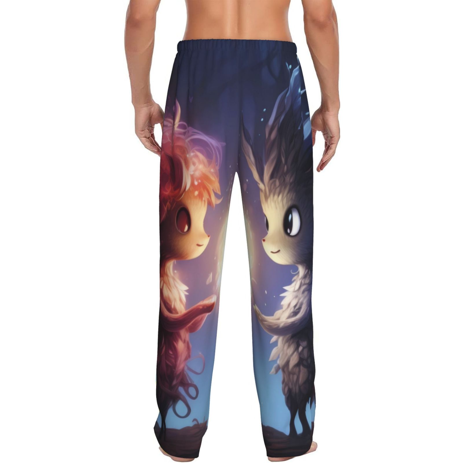 Picia Dreamy Forest Elf Mens Soft Woven Cotton Elastic Waistband Sleep Pajama Pant Lounge Sleep Pant With Pockets And Drawstring-X-Large