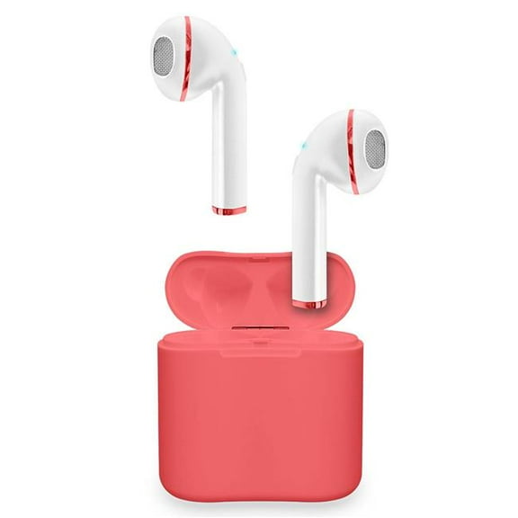 True Wireless Earbuds with Charging Case - Coral Red