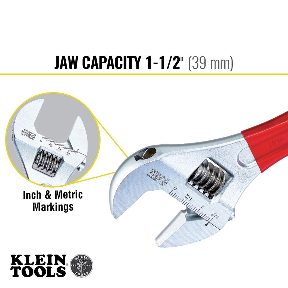 Klein Tools 12 Extra Capacity Adjustable Wrench