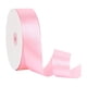 thumbnail image 1 of Rollo de cinta de tela sólida, cinta de satén de poliéster de 40 mm x 91 m para manualidades y regalos. Rosa claro, 1 of 9