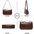 thumbnail image 4 of WSRYDJDL Bolso pequeño para mujer, bolsos de hombro ajustables, bolso de mano con patrón de cocodrilo con cierre de cremallera, retro, 4 of 5
