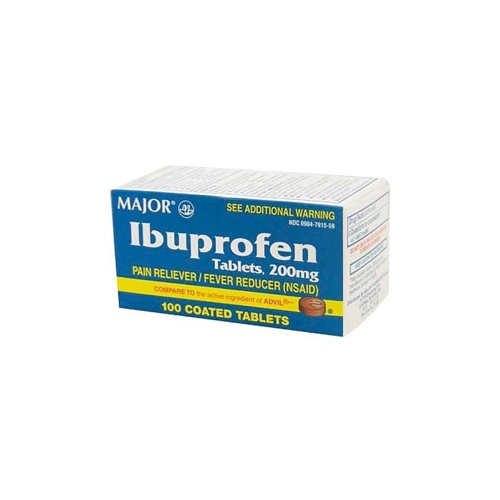 Major Ibuprofen Pain Reliever & Fever Reducer Tablets, 200 mg, 100 Count